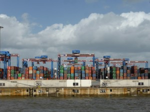 der Containerhafen